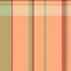 Coat background plaid textile, back fabric pattern check. Asymmetric tartan vector texture seamless in orange and green colors.