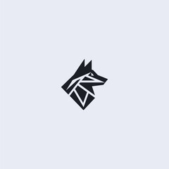 Geometric wolf logo symbolizing strength, focus, and modern wilderness.