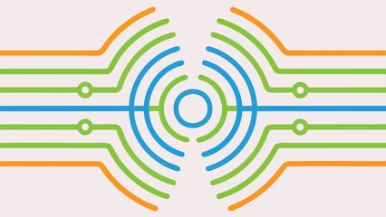 A versatile and colorful vector graphic design featuring a blend of geometric shapes and abstract elements suitable for various creative projects and branding applications