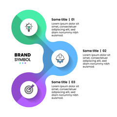 Fototapeta na wymiar Infographic template. 3 connected circles with icons