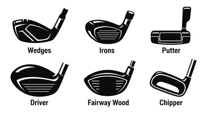 Golf clubs types guide driver irons putter wedges fairway wood chipper