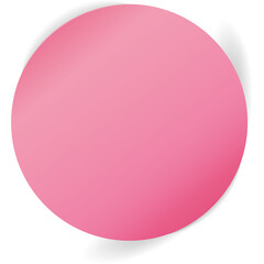 A Perfectly Pink Circular Shape Casting a Soft Shadow Isolated on a White Background with Subtle Gradients Simulating a 3D Effect