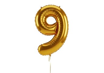 Numero Balão Dourado para Composição