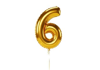 Numero Balão Dourado para Composição