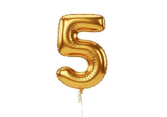 Numero Balão Dourado para Composição