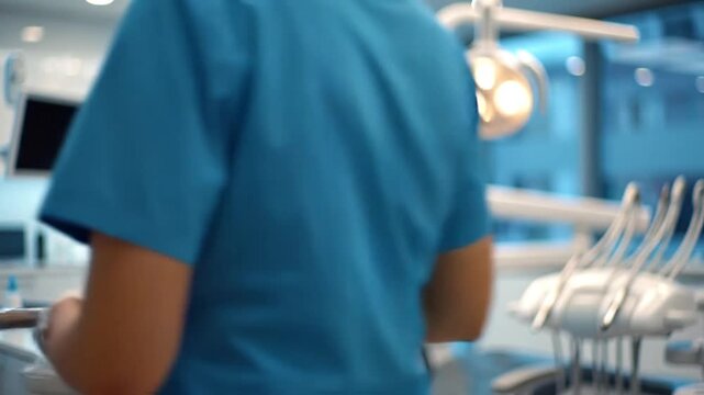 3230155 400 Blurred dental clinic background. Defocused interior of modern dental office. 20219950 1