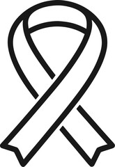 cancer ribbon icon outline icon 