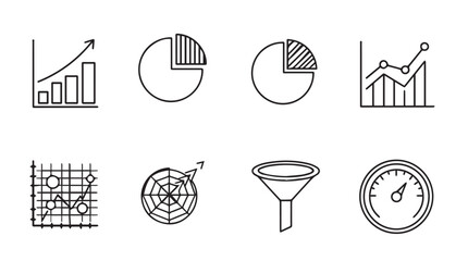 Collection of hand drawn business and finance icons in a simple sketch silhouette style © Marzina Begum