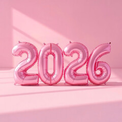 Happy New Year greeting cart with balloon effect. 