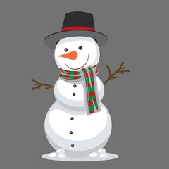 snowman on a white background