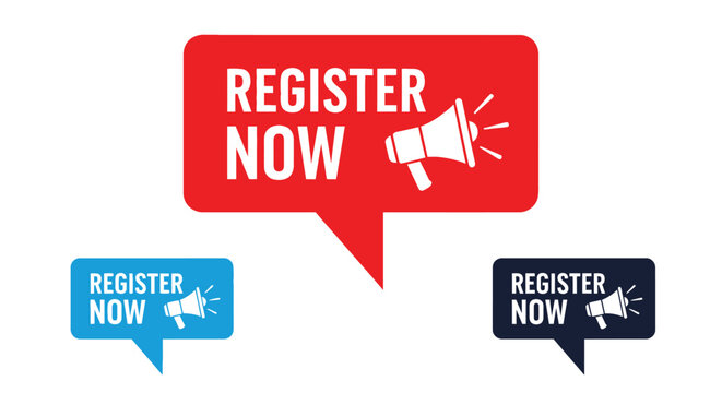Get started now register for events with this call to action