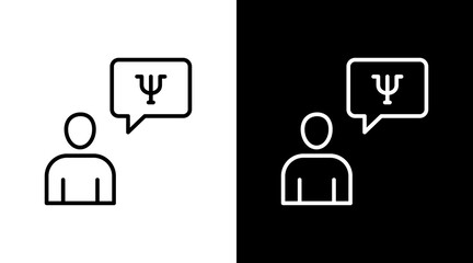 Advice  White Icon Set Design