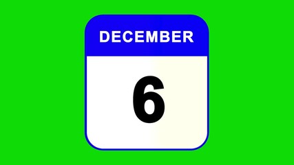 A digital calendar page displaying december 9th, set against a vibrant green background with a subtle grey element