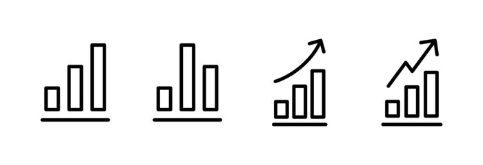 Growing graph Icon vector illustration. Chart sign and symbol. diagram icon