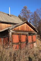 old wooden garage