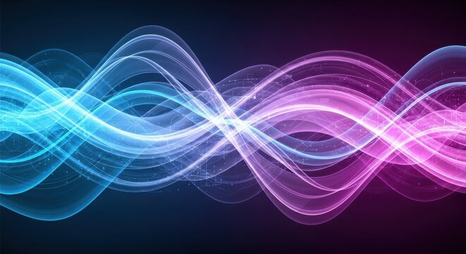 abstract vibrant colorful wave patterns with glowing light effects for digital design and