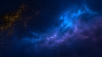 Fototapeta premium background of abstract glitter lights. blue, gold and black. de focused. Banner