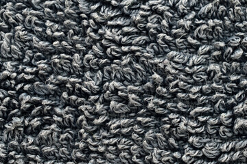 Textured pattern created with grey terry cloth.