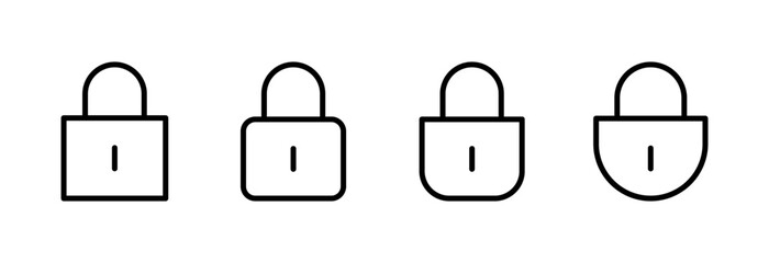 Lock icon vector illustration. Padlock sign and symbol. Encryption icon. Security symbol