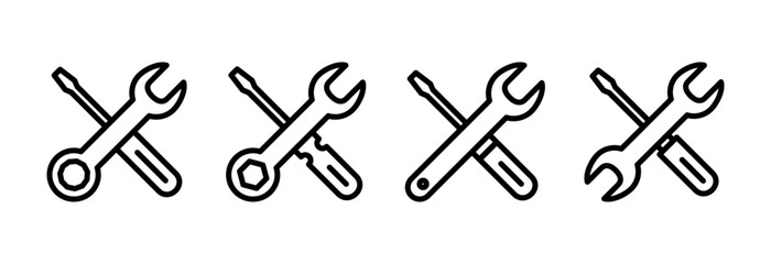 Repair tools icon vector illustration. tool sign and symbol. setting icon. Wrench and screwdriver. Service