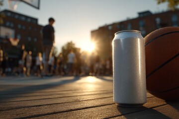 energy drink beer metallic can mockup