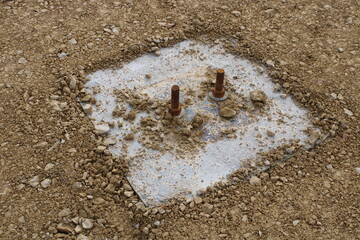 Plot de fondation en béton armé