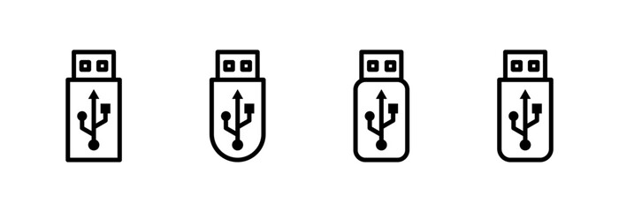 Usb icon vector illustration. Flash disk sign and symbol. flash drive sign.