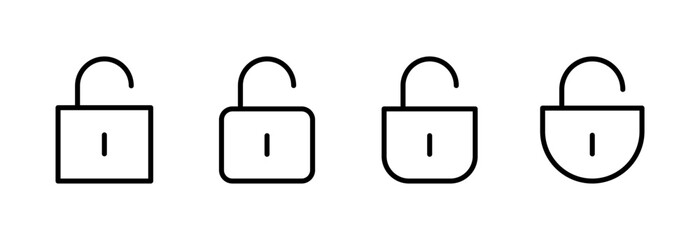 Unlock icon vector illustration. Unlock sign and symbol. unlocked padlock icon