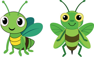 cute grasshopper cartoon, insect vector illustration, green grasshopper drawing, nature bug clipart, funny insect artwork, adorable bug vector, wildlife insect design, children insect cartoon, educati