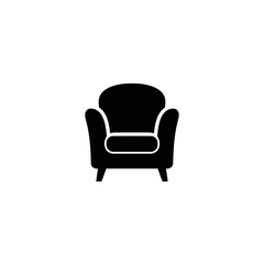 Fototapeta premium Armchair Icon Silhouette Vector