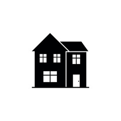Townhouse Icon Silhouette Vector