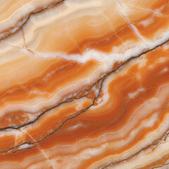 Stunning warm orange and white onyx marble texture with natural flowing veins, perfect for luxurious interior design backgrounds