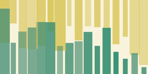 Abstract vector background with many overlapping green and brown thick vertical bars. Modern geometric design, perfect for digital art, banners, templates, wallpapers, and creative projects.