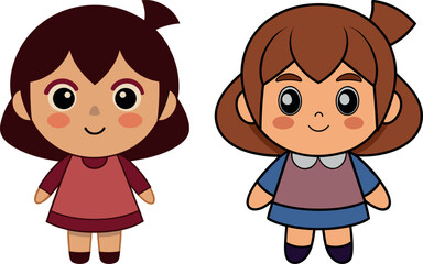 cute girl and boy cartoon, school kids illustration, friendship vector design, children playing artwork, family love clipart, happy kids drawing, educational kids character, preschool children art, ca