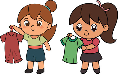 cute girl and boy cartoon, school kids illustration, friendship vector design, children playing artwork, family love clipart, happy kids drawing, educational kids character, preschool children art, ca