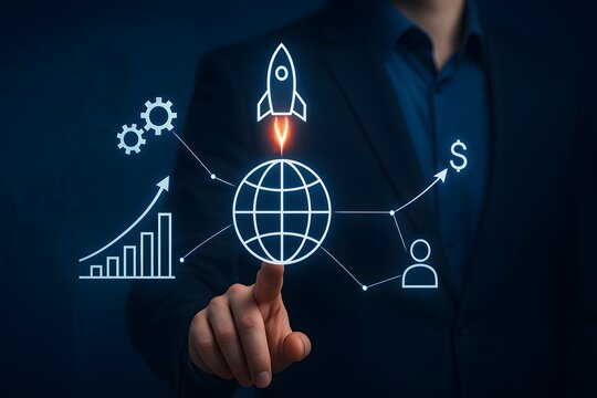 International startup launch connecting growth finance and customer networks