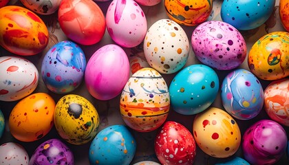 Vibrant Easter Eggs - A Colorful Celebration of Spring.