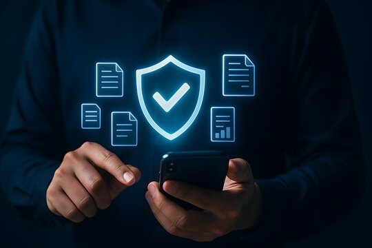 Secure mobile document management with verified protection and privacy controls