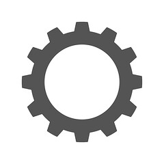 Gears shapes line icons. Flat machine gear icon. Wheel cogwheel vector. Simple outline isolated elements. Black gear.
