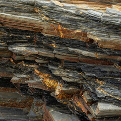 Grey Metamorphosed Slate Texture Close-Up Texture