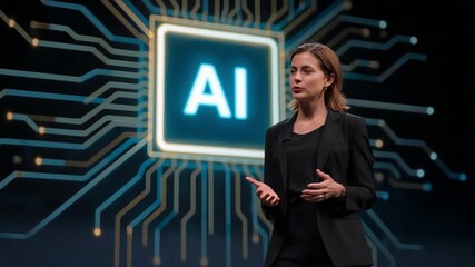Dynamic and Engaging AI Presentation Led by a Female Speaker Expert