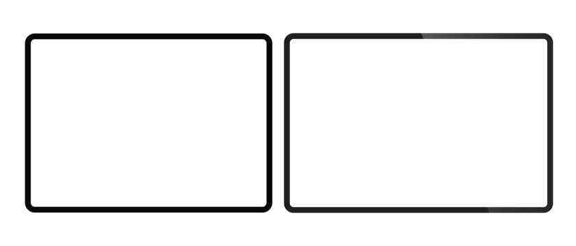 Vector Shape Graphic Design Illustration Element Icon Set with Rounded Rectangle Frames, Simple Outline Border Symbols, Isolated Minimal Geometric Template Collection for Business Signs.