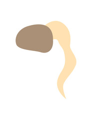 Carrot life cycle element. Carrot embryo. Fresh cartoon, young carrot. Healthy vegetable food. Vector illustration on white isolated background