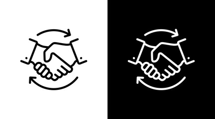 Agreement  White Icon Set Design