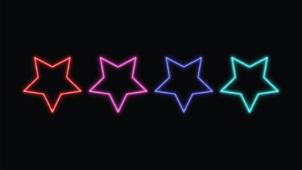 Abstract neon star burst with vibrant color gradients