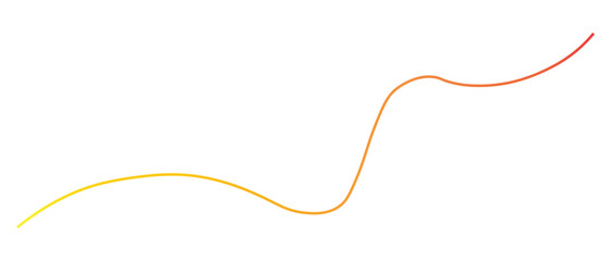 Colorful gradient curved line vector shape