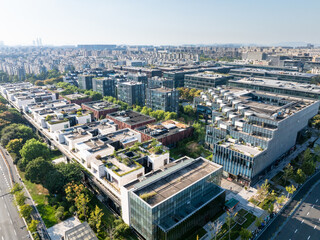 modern office building with roofgaren