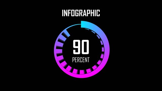 Modern Gradient Circular Progress Infographic