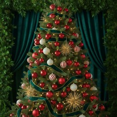 christmas tree and decorations