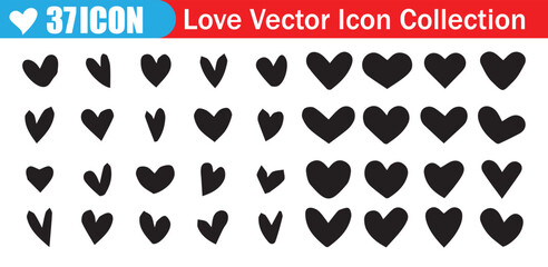 Love Vector Collection.  heart love day valentine vector icons for web
